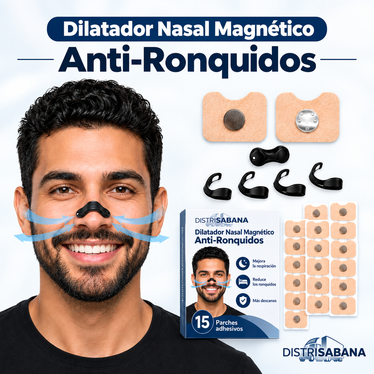 Kit Dilatador Nasal Magnético Anti-Ronquidos